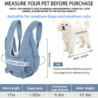 Adjustable Front-Facing Pet Travel Backpack with Removable Bottom Safety Device, Suitable for Cats, Dogs, and Rabbits. Ideal for Travel, Camping, and Hiking.