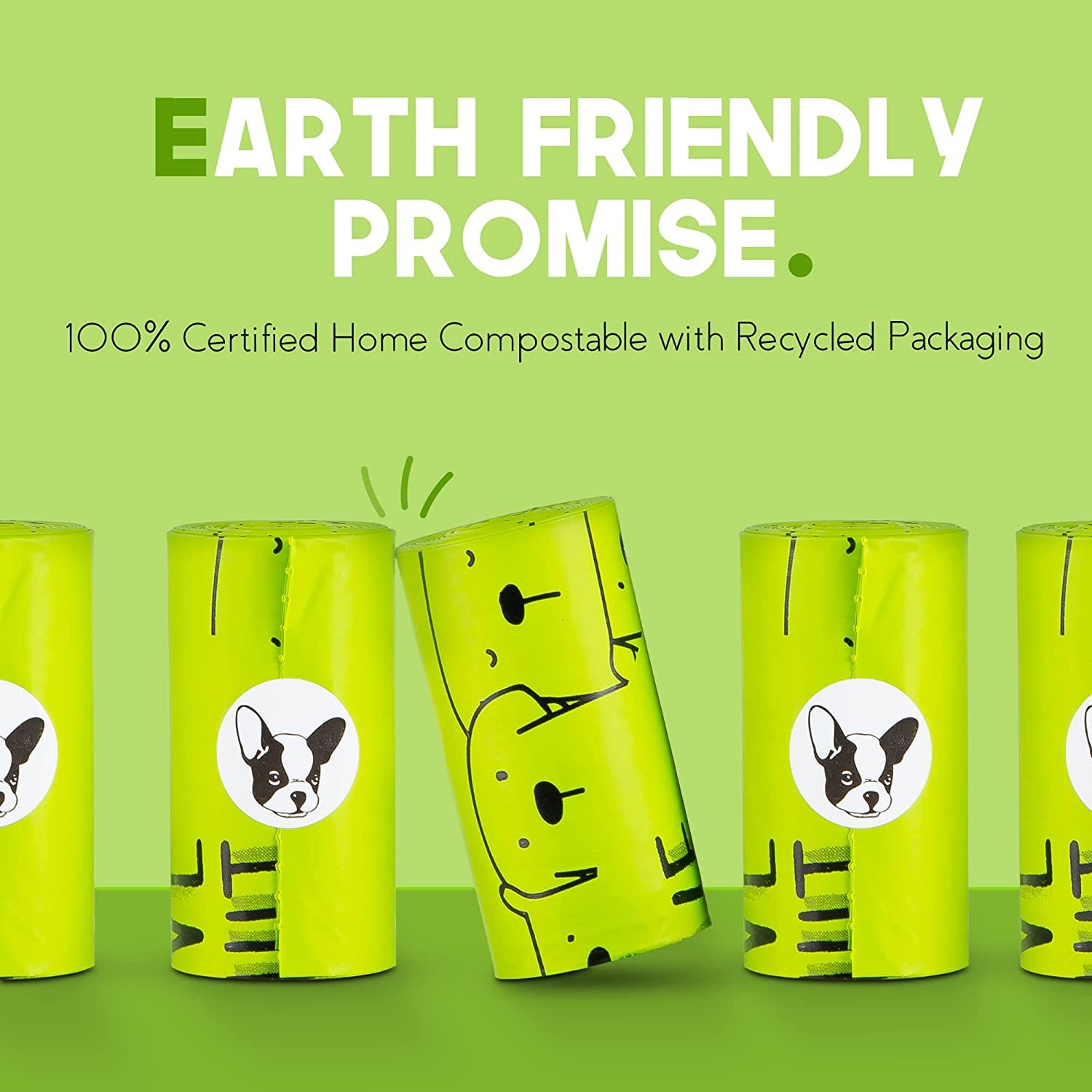 Certified Home Compostable Dog Poop Bags - 240 Pack (16 Rolls) - TUV OK HOME COMPOST Certified - Thick + Leakproof - 10% to Charity - Biodegradable Poop Bags for Dogs and Pet Waste - Doggie Supplies